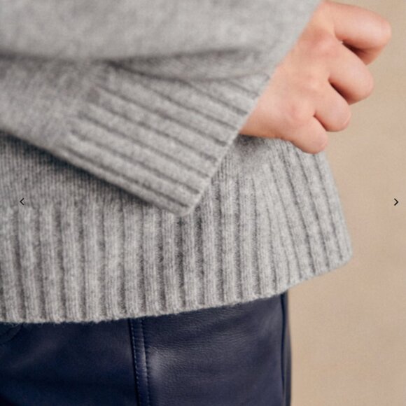 Sezane Grey Wool  Sweater - Picture 4 of 5